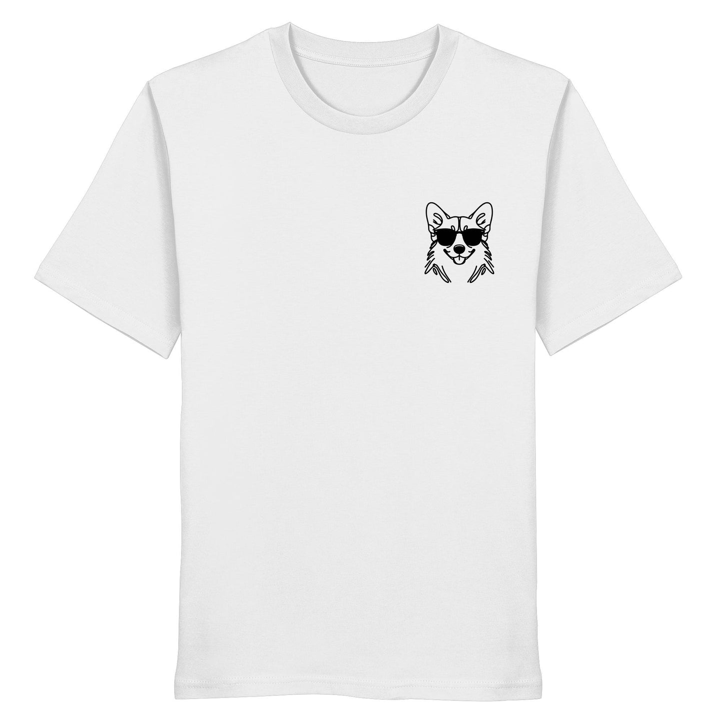Line Art - Cooler Corgi - Organic Shirt