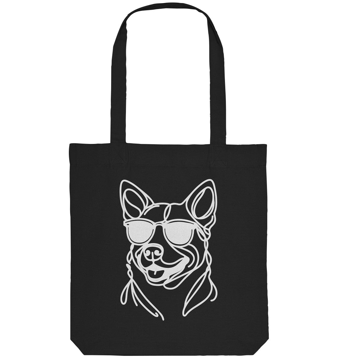 Line Art - Cooler Australian Cattle Dog - Organic Tote-Bag