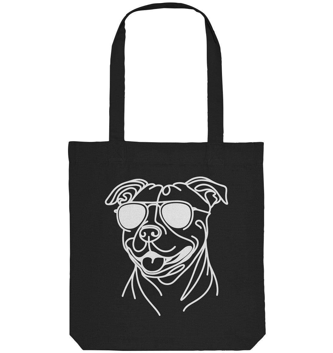Line Art - Cooler Staffordshire Bullterrier - Organic Tote-Bag