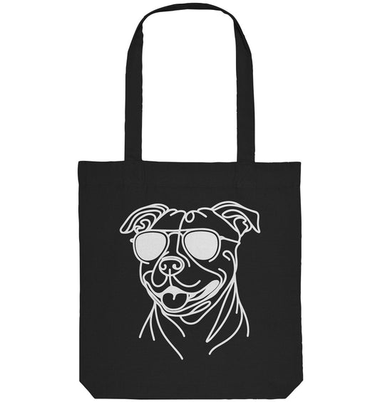 Line Art - Cooler Staffordshire Bullterrier - Organic Tote-Bag