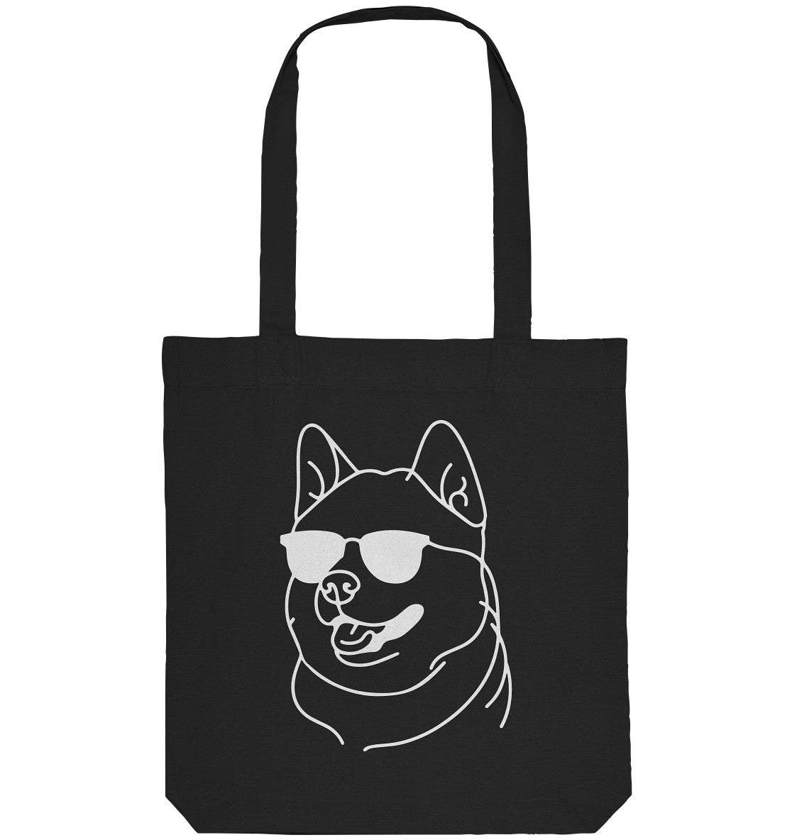Line Art - Cooler Akita - Organic Tote-Bag