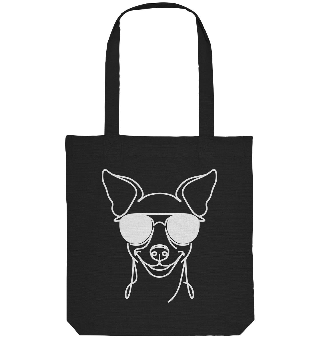 Line Art - Cooler Zwergpinscher - Organic Tote-Bag