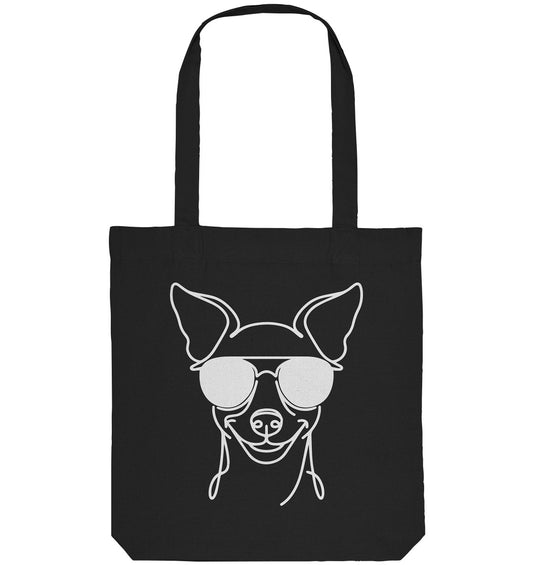 Line Art - Cooler Zwergpinscher - Organic Tote-Bag