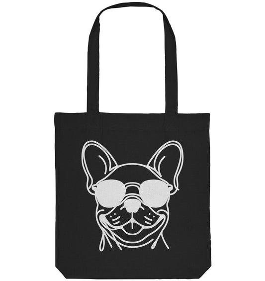Line Art - Coole Französische Bulldogge - Organic Tote-Bag