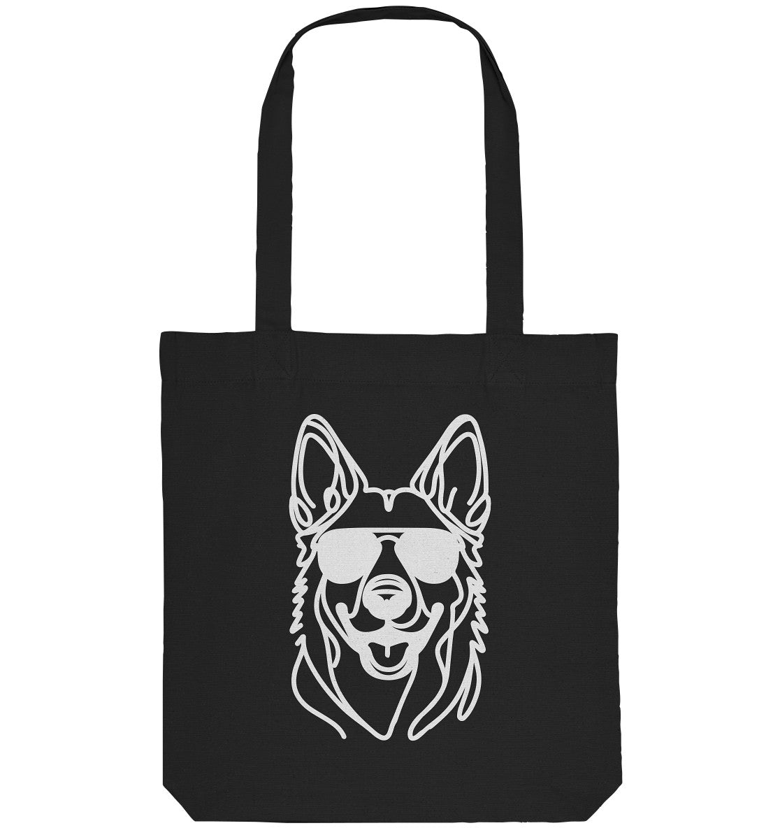 Line Art - Cooler Holländischer Schäferhund - Organic Tote-Bag