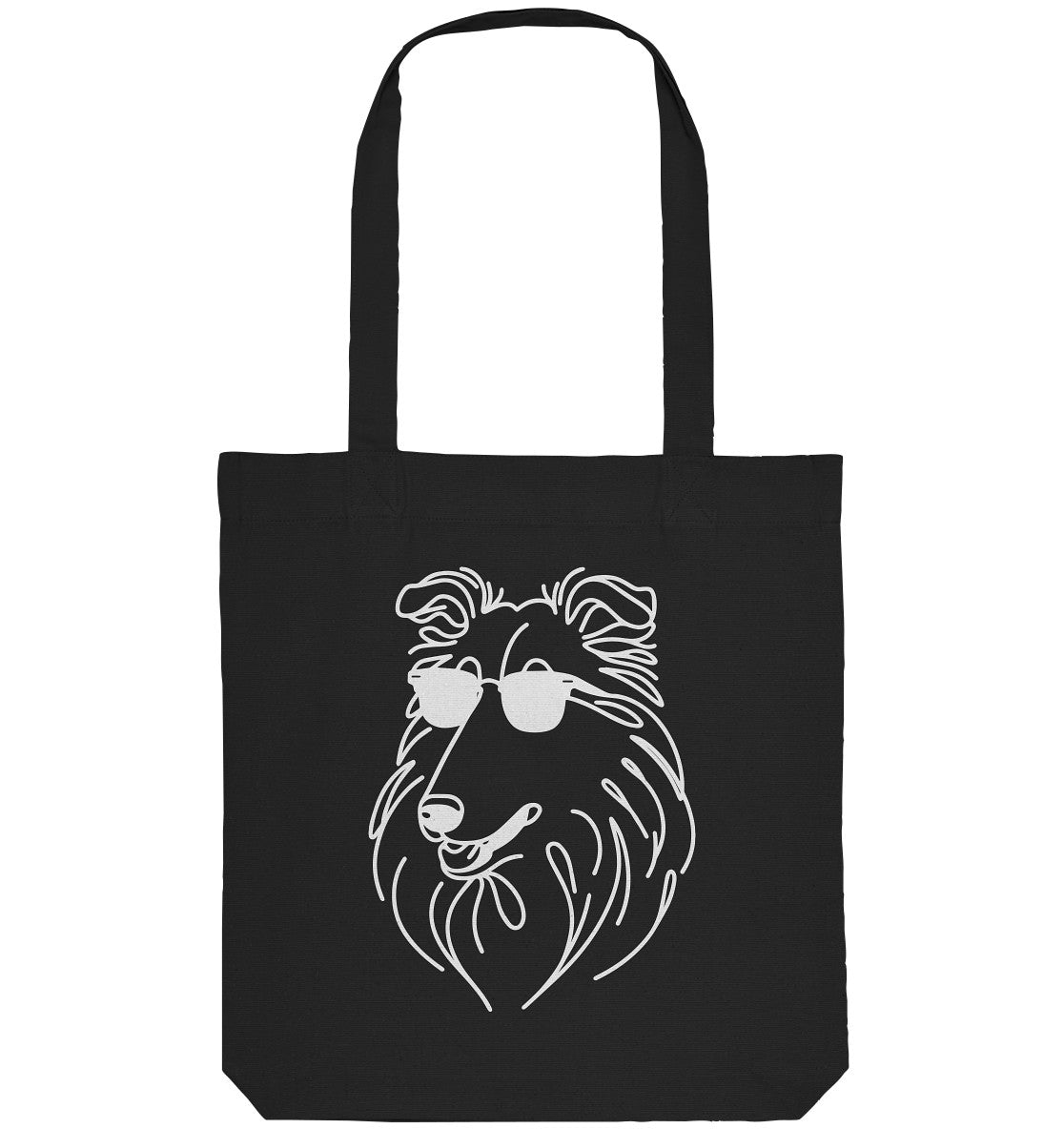 Line Art - Cooler Collie - Organic Tote-Bag