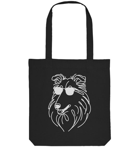Line Art - Cooler Collie - Organic Tote-Bag
