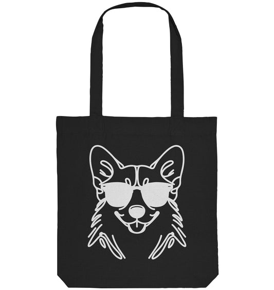Line Art - Cooler Corgi - Organic Tote-Bag