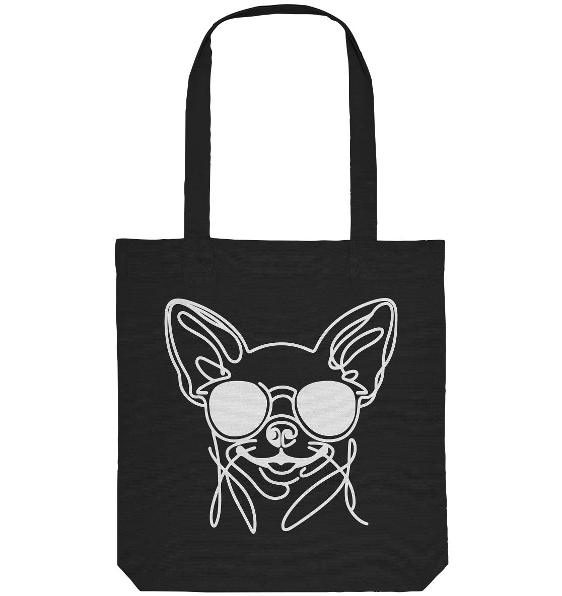 Line Art - Cooler Chihuahua (Kurzhaar) - Organic Tote-Bag