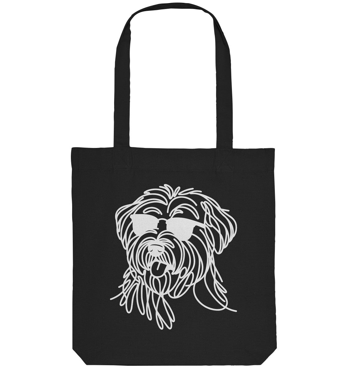 Line Art - Cooler Briard - Organic Tote-Bag