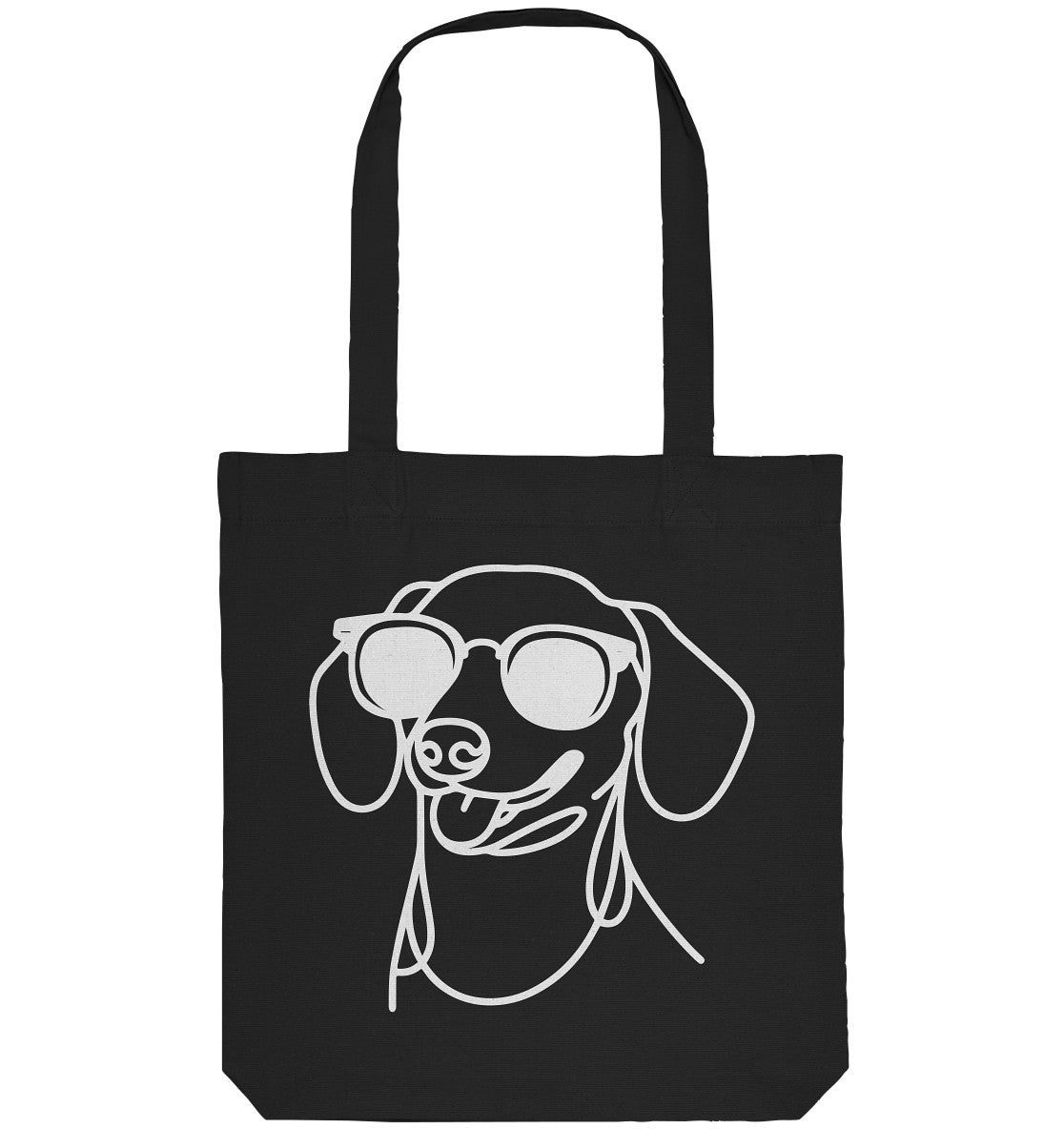 Line Art - Cooler Dackel (Kurzhaar) - Organic Tote-Bag