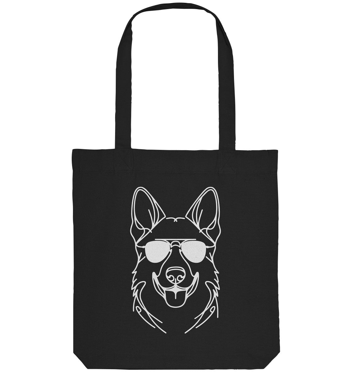 Line Art - Cooler Deutscher Schäferhund - Organic Tote-Bag