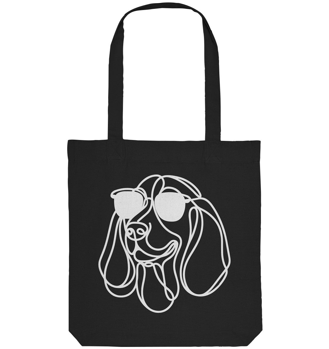 Line Art - Cooler Basset Hound - Organic Tote-Bag
