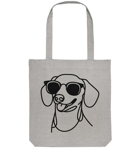 Line Art - Cooler Dackel (Kurzhaar) - Organic Tote-Bag