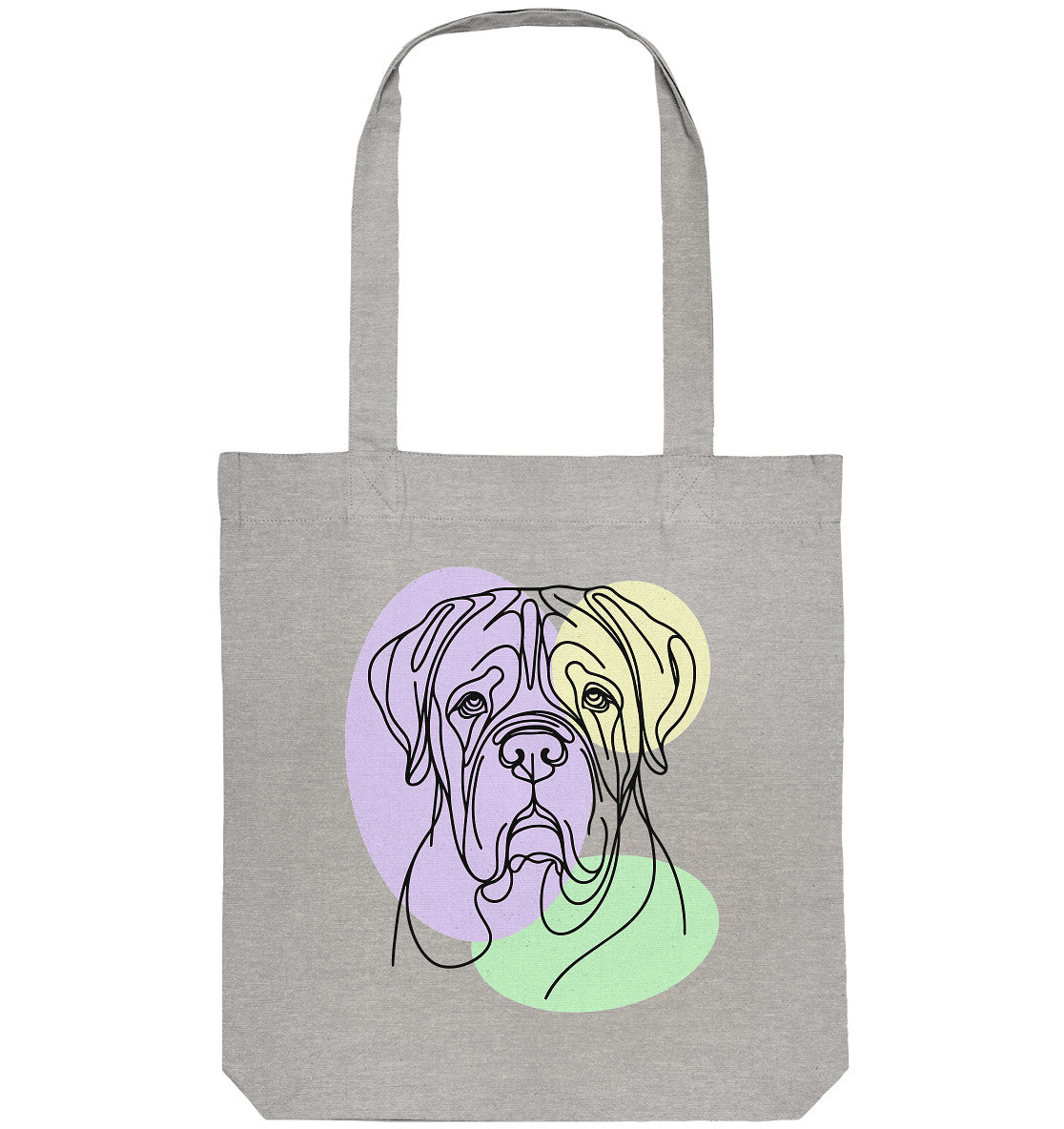 Line Art - Süße Bordeauxdogge - Organic Tote-Bag