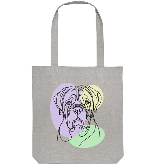 Line Art - Süße Bordeauxdogge - Organic Tote-Bag
