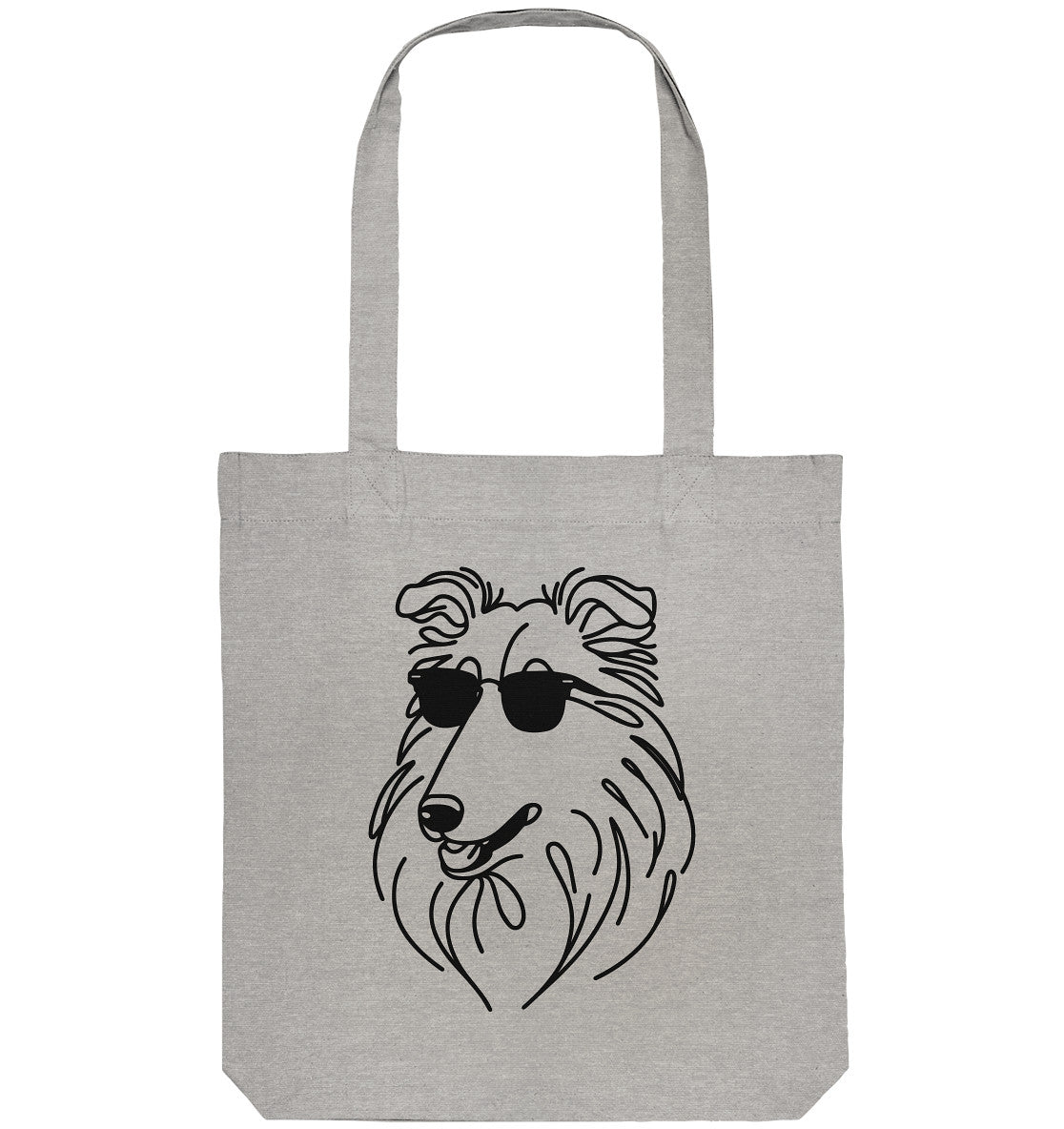 Line Art - Cooler Collie - Organic Tote-Bag