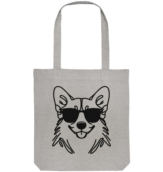 Line Art - Cooler Corgi - Organic Tote-Bag