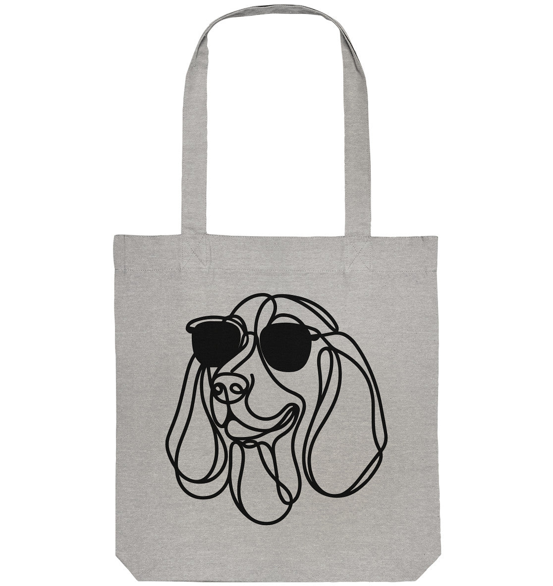 Line Art - Cooler Basset Hound - Organic Tote-Bag