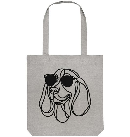Line Art - Cooler Basset Hound - Organic Tote-Bag
