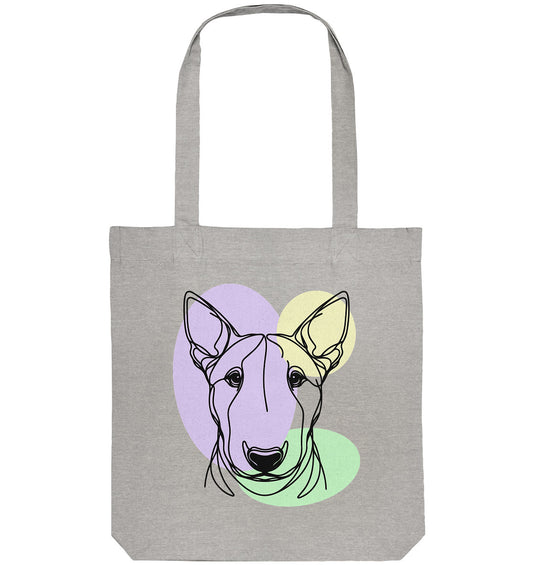 Line Art - Süßer Bullterrier - Organic Tote-Bag