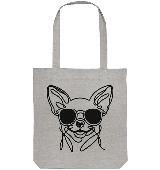 Line Art - Cooler Chihuahua (Kurzhaar) - Organic Tote-Bag