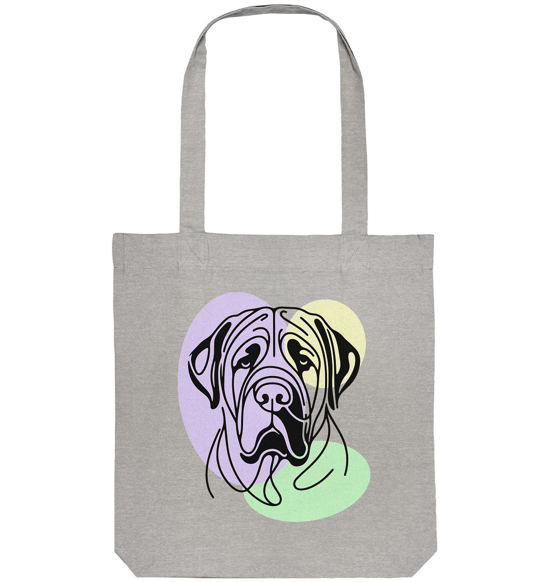 Line Art - Süßer Bullmastiff - Organic Tote-Bag