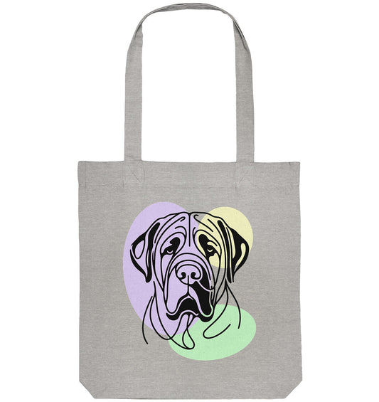 Line Art - Süßer Bullmastiff - Organic Tote-Bag
