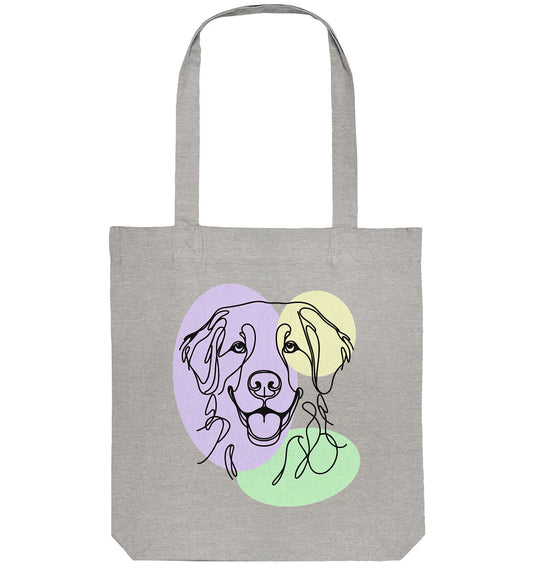 Line Art - Süßer Golden Retriever - Organic Tote-Bag