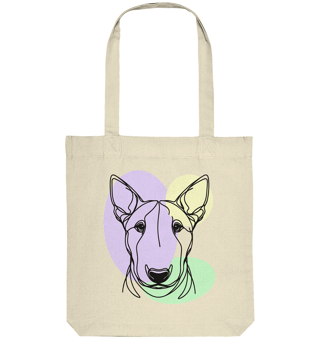 Line Art - Süßer Bullterrier - Organic Tote-Bag