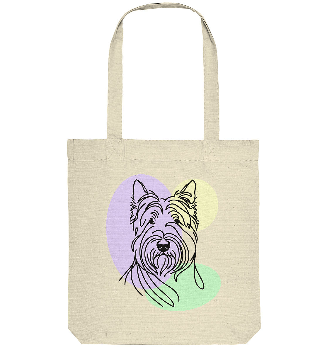 Line Art - Süßer Scottish Terrier - Organic Tote-Bag
