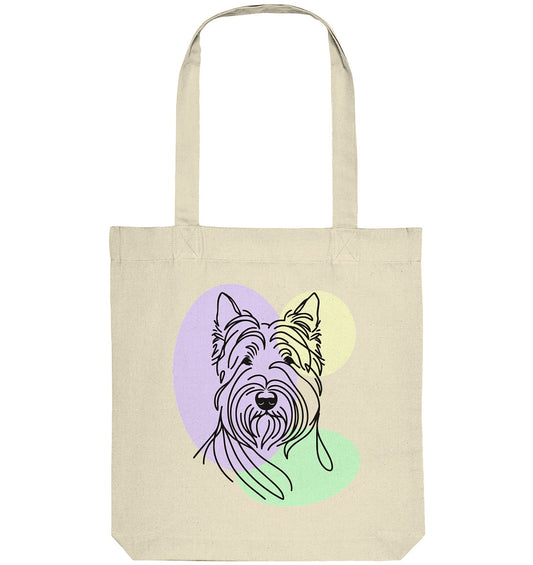 Line Art - Süßer Scottish Terrier - Organic Tote-Bag