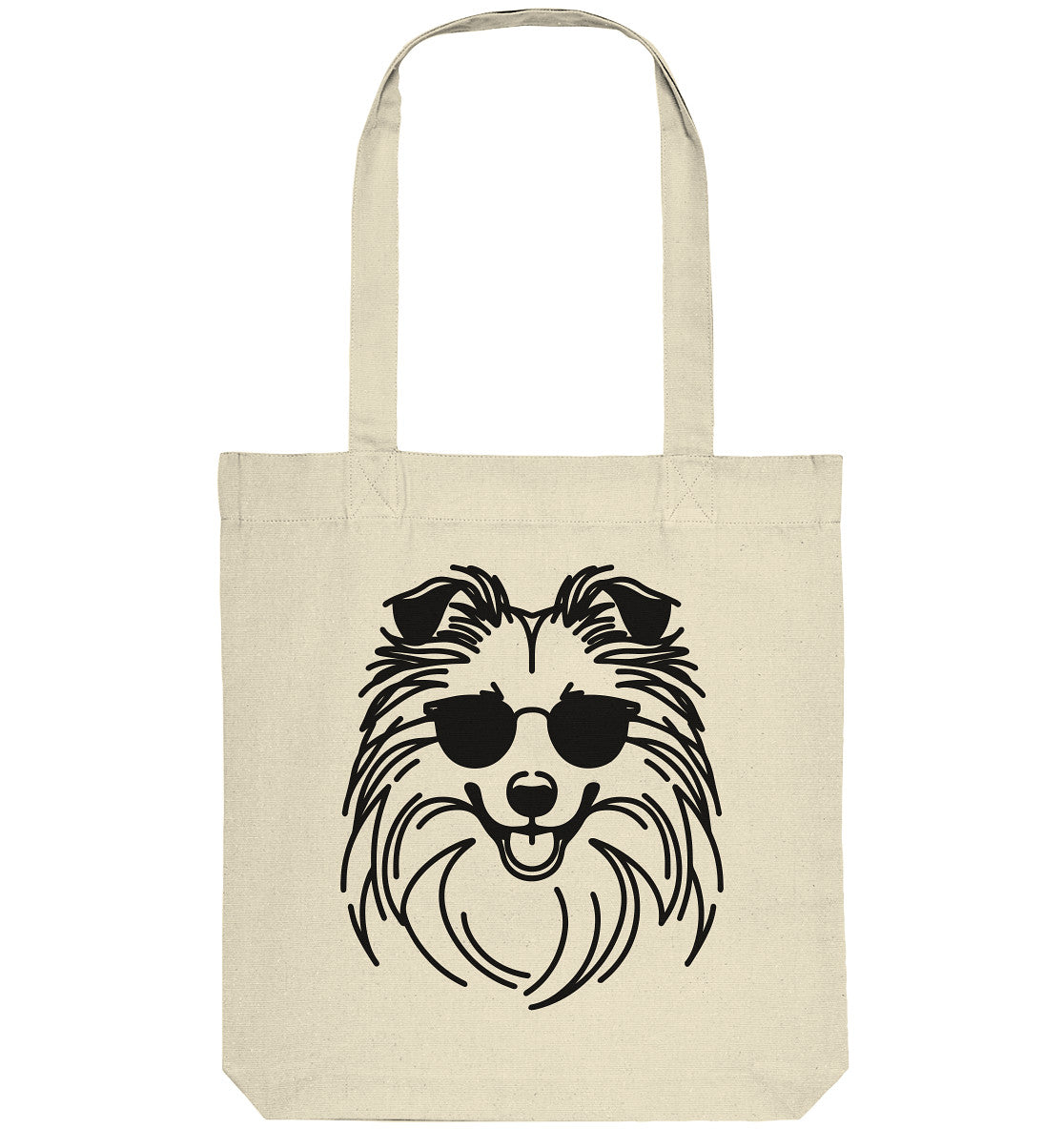 Line Art - Cooler Shetland Sheepdog - Organic Tote-Bag