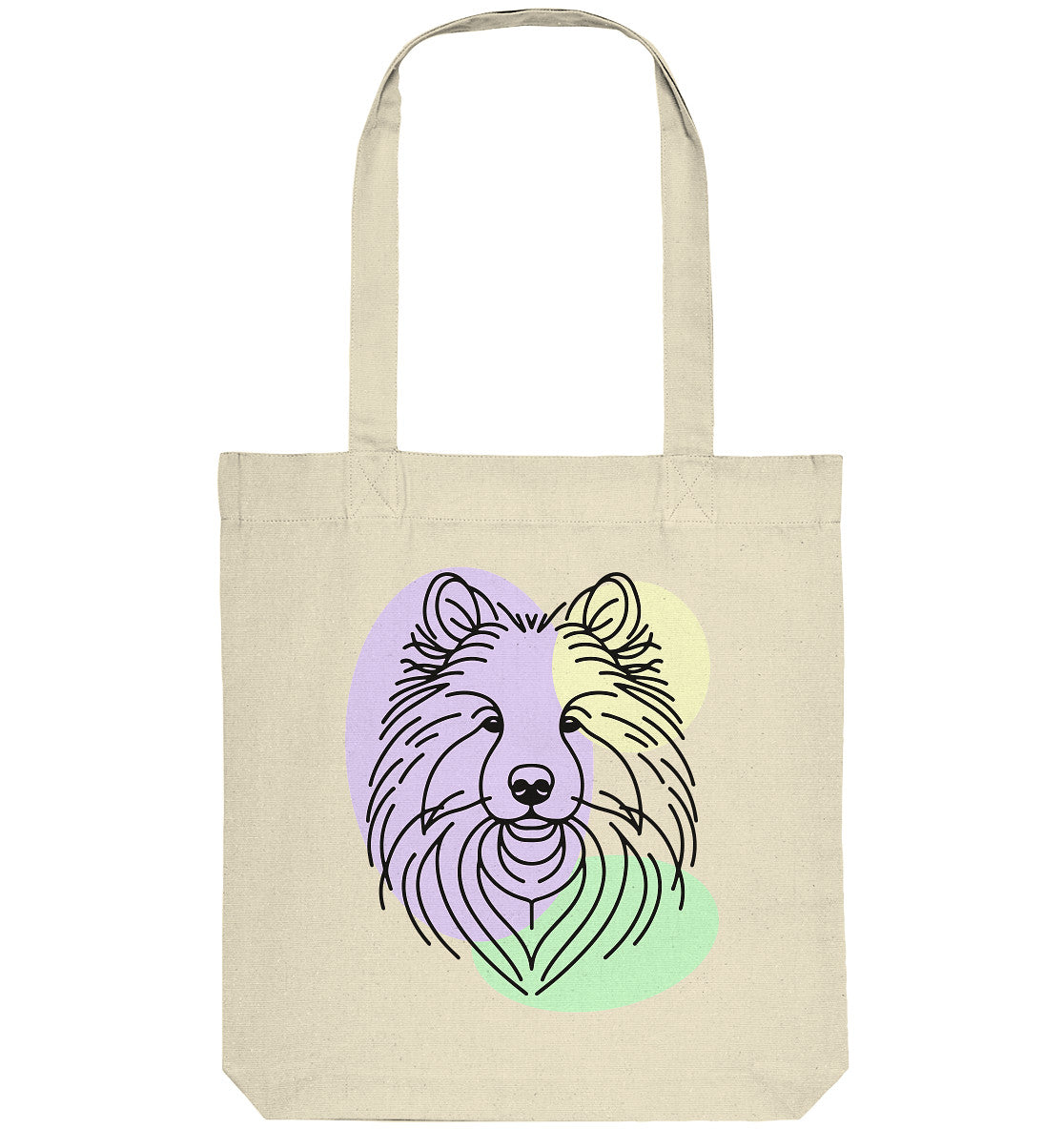 Line Art - Süßer Wolfsspitz - Organic Tote-Bag