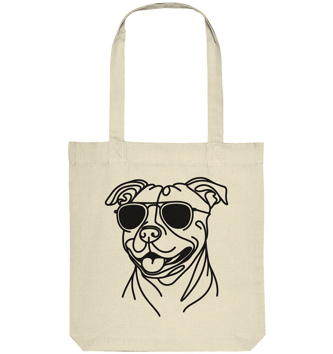 Line Art - Cooler Staffordshire Bullterrier - Organic Tote-Bag
