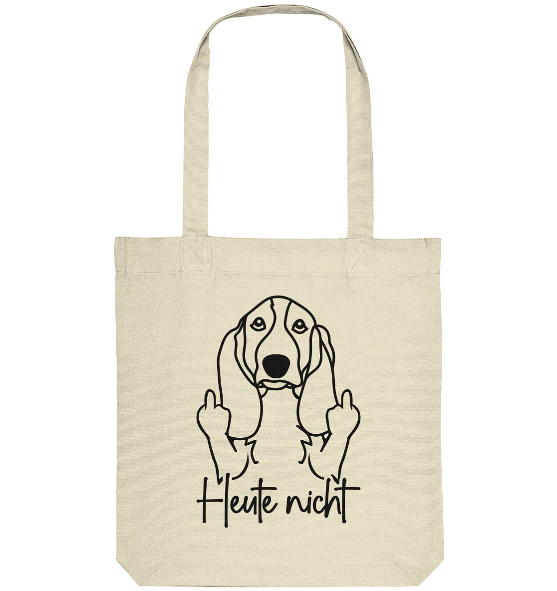 Heute nicht - Basset Hound - Organic Tote-Bag