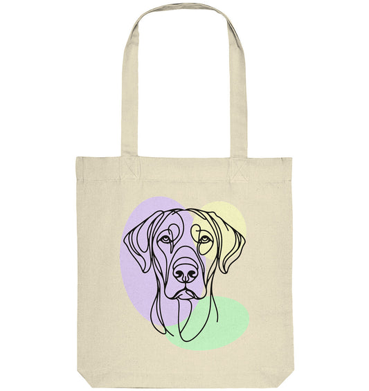 Line Art - Süßer Rhodesian Ridgeback - Organic Tote-Bag