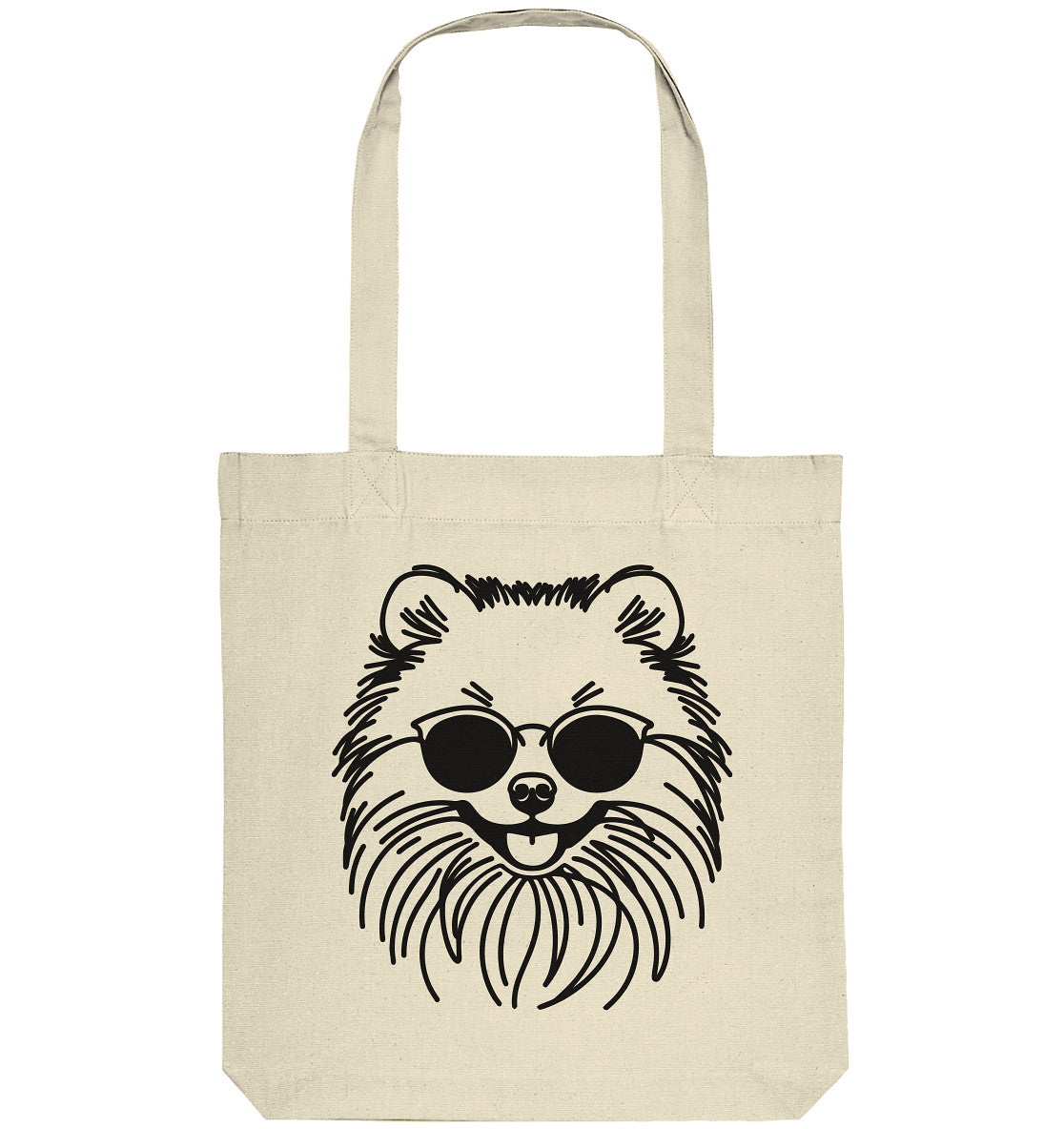 Line Art - Cooler Pomeranian - Organic Tote-Bag