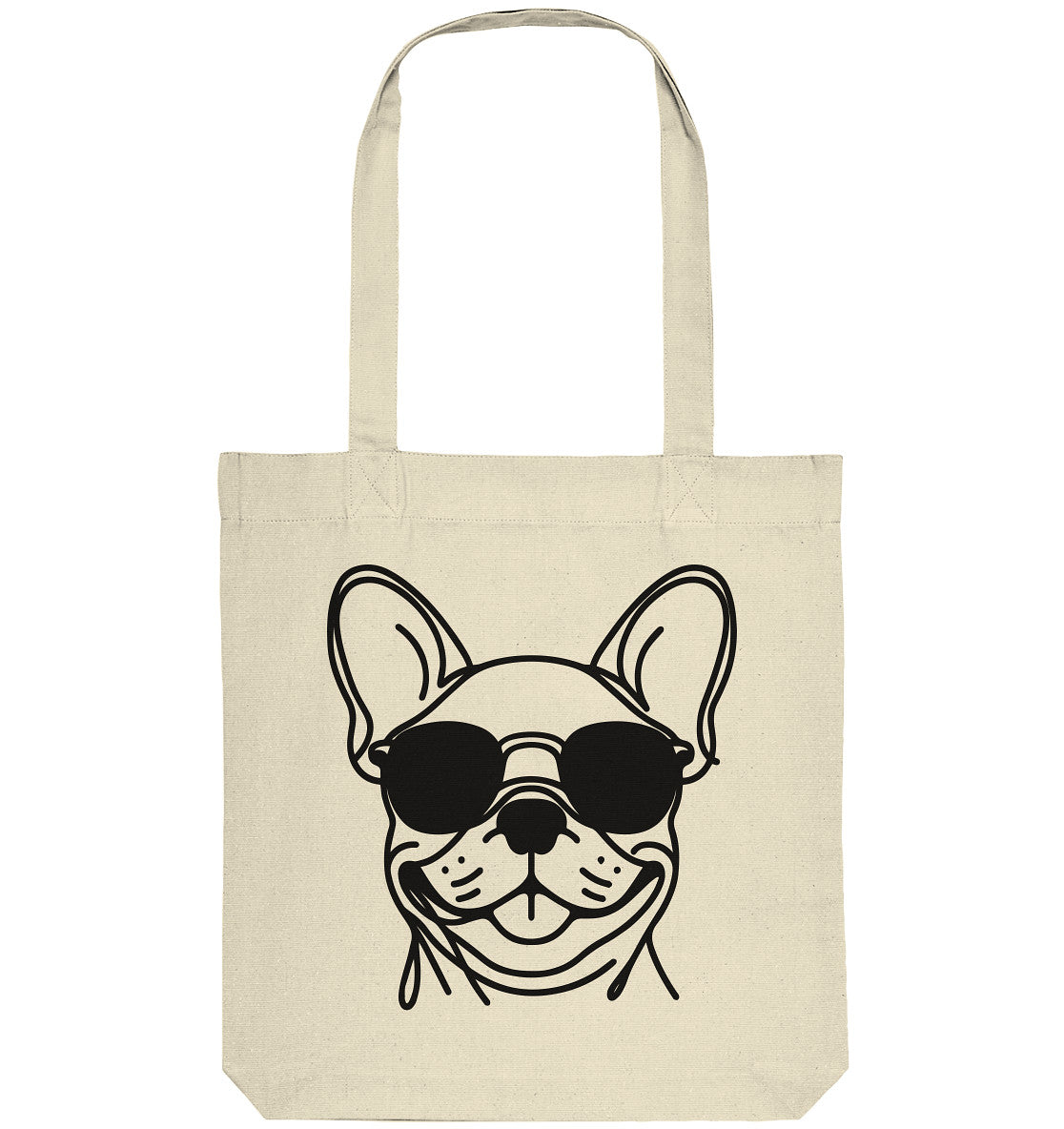 Line Art - Coole Französische Bulldogge - Organic Tote-Bag