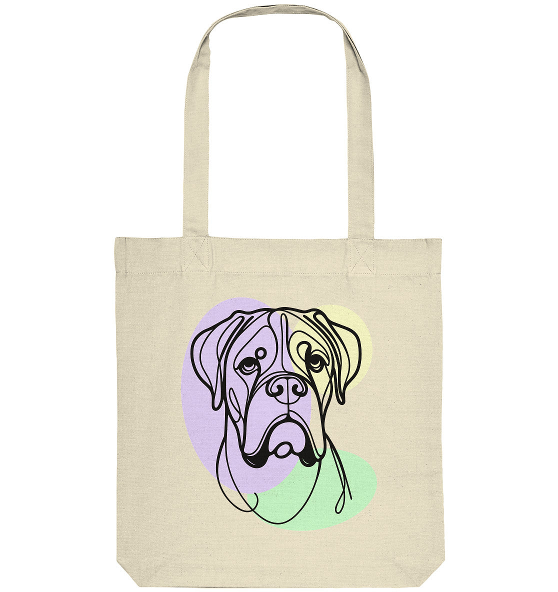 Line Art - Süßer Boxer - Organic Tote-Bag