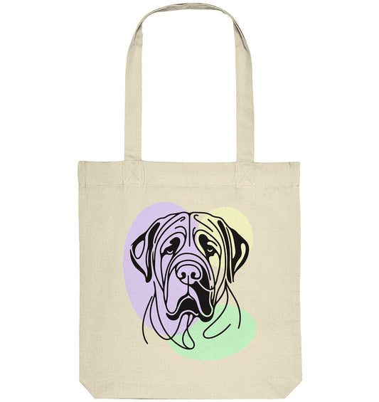 Line Art - Süßer Bullmastiff - Organic Tote-Bag