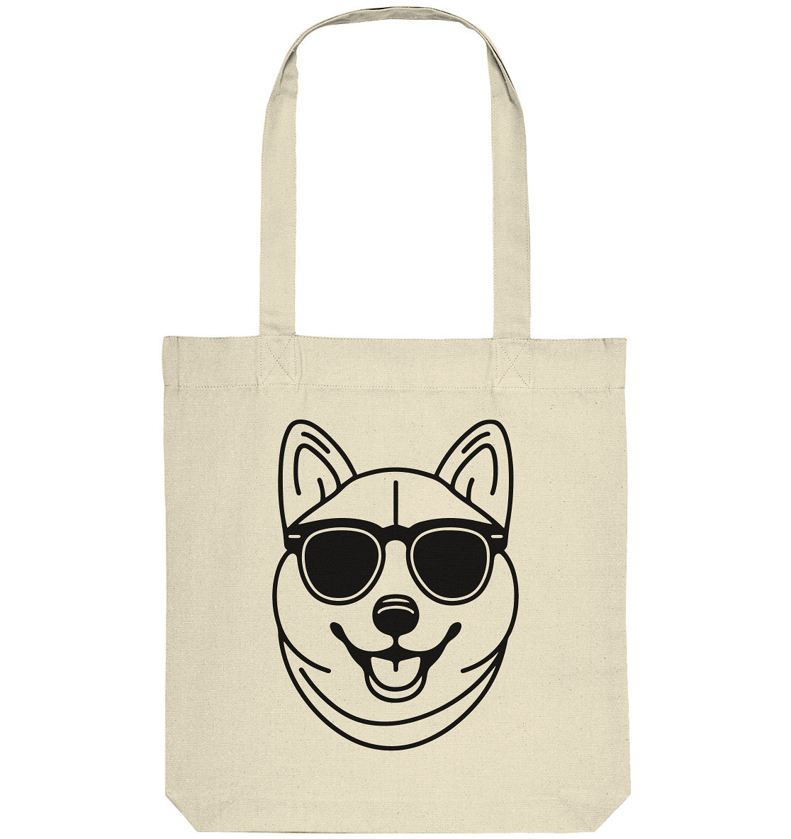 Line Art - Cooler Shiba Inu - Organic Tote-Bag