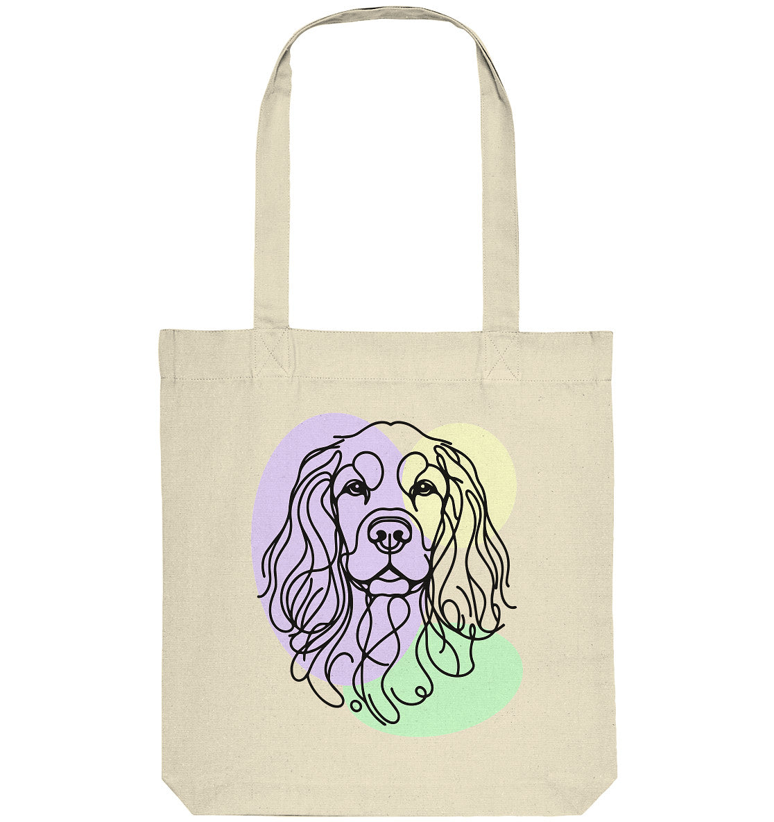 Line Art - Süßer Cocker Spaniel - Organic Tote-Bag
