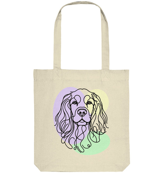 Line Art - Süßer Cocker Spaniel - Organic Tote-Bag
