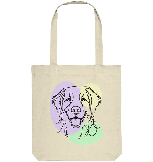 Line Art - Süßer Golden Retriever - Organic Tote-Bag