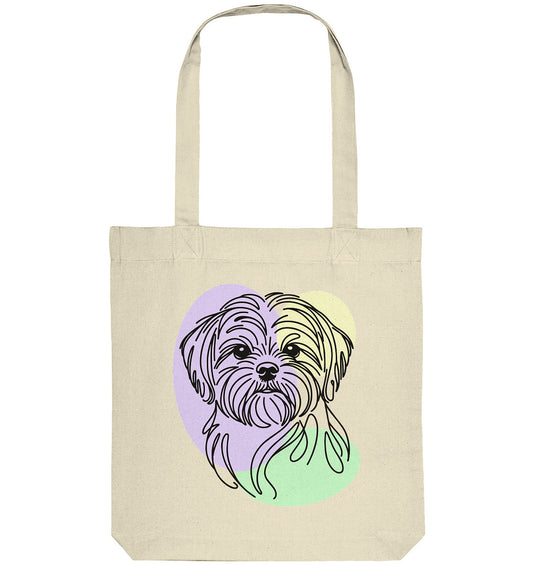 Line Art - Süßer Shih Tzu - Organic Tote-Bag