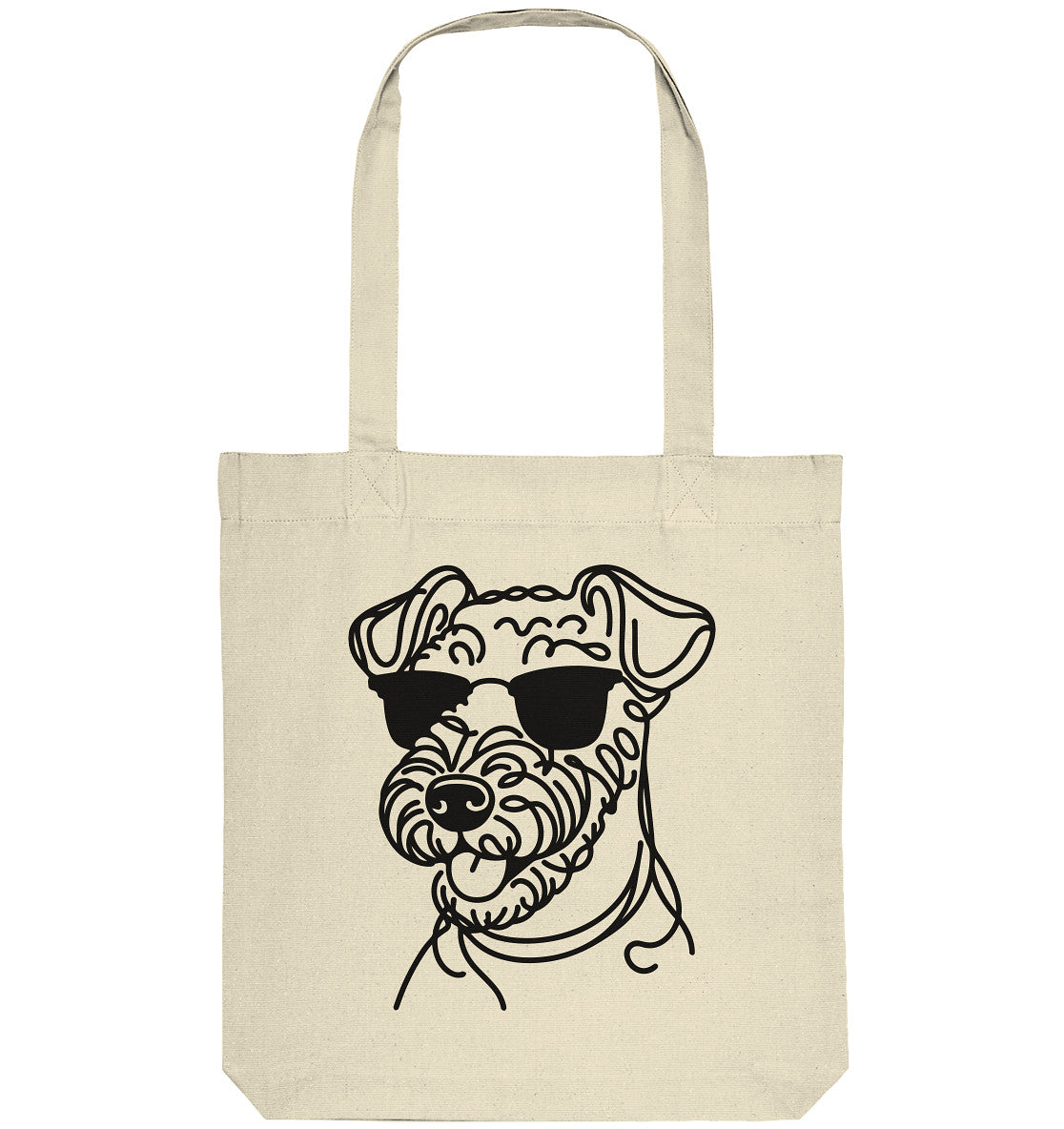 Line Art - Cooler Airedale Terrier - Organic Tote-Bag