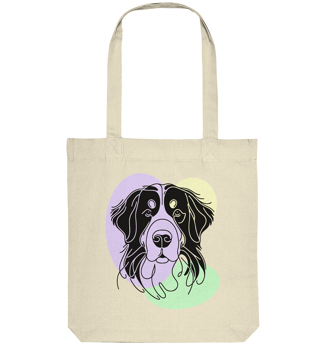 Line Art - Süßer Berner Sennenhund - Organic Tote-Bag