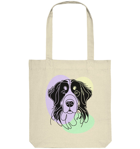 Line Art - Süßer Berner Sennenhund - Organic Tote-Bag