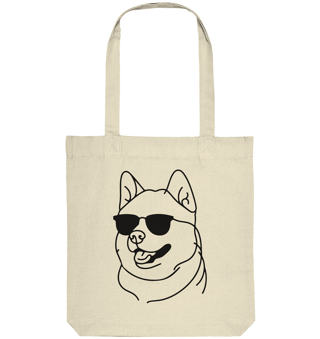 Line Art - Cooler Akita - Organic Tote-Bag